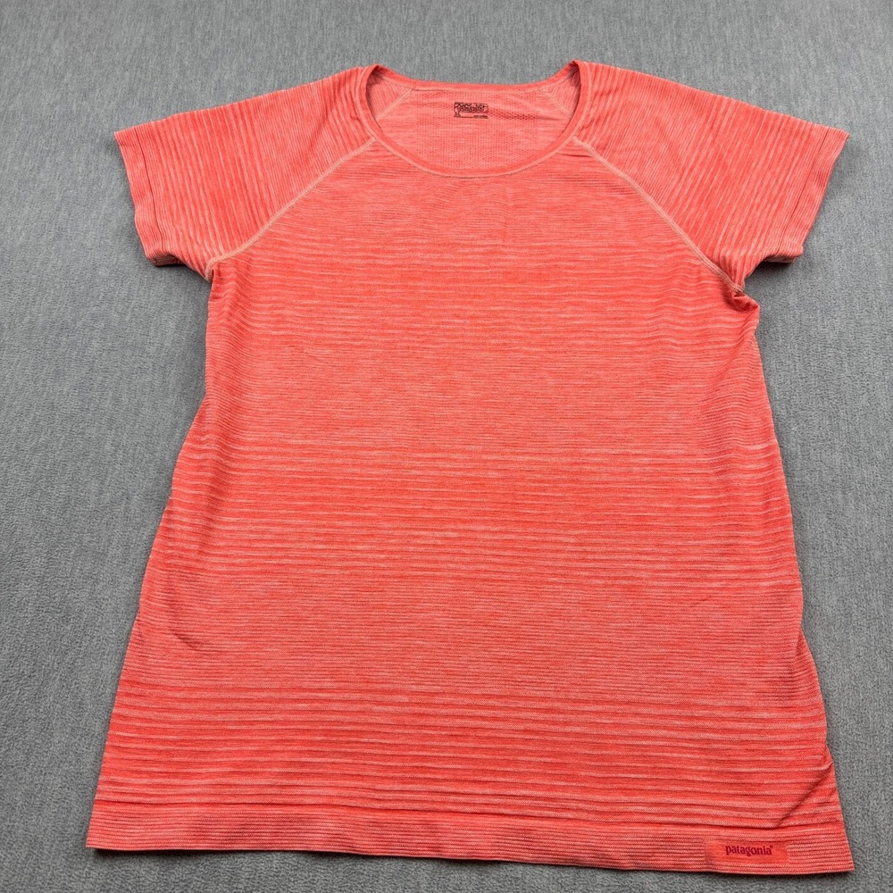 Patagonia Shirt Womens XL Pink Lightweight Short Sleeve Casual Athletic Active